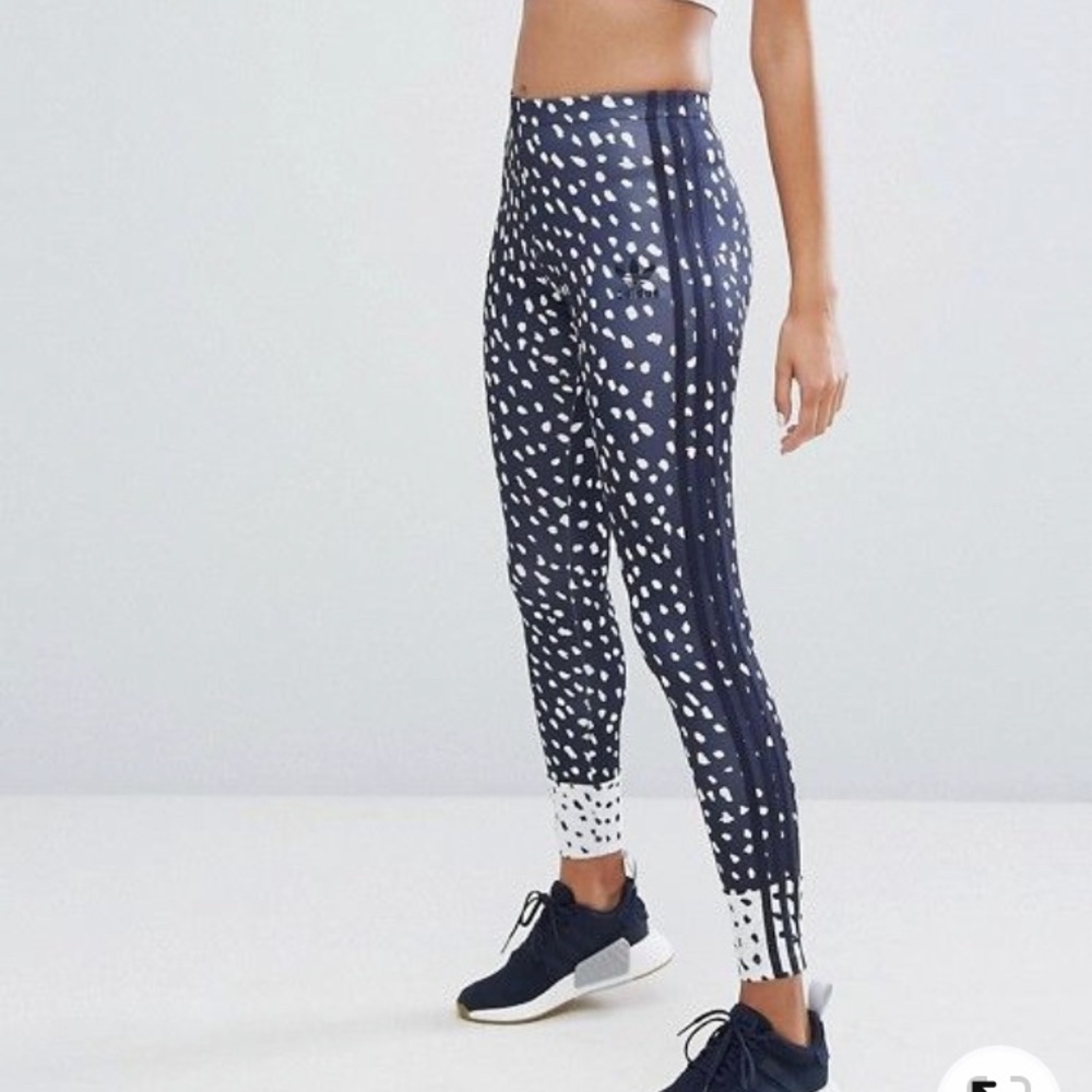 Imperfect dots Navy poka-dot Adidas Leggings